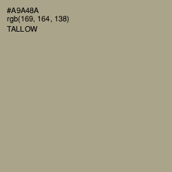 #A9A48A - Tallow Color Image