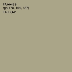 #AAA489 - Tallow Color Image