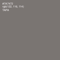 #7A7472 - Tapa Color Image