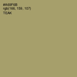 #A69F6B - Teak Color Image