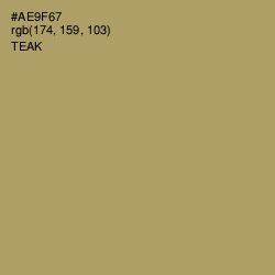 #AE9F67 - Teak Color Image