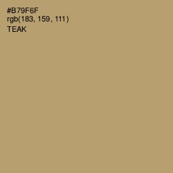 #B79F6F - Teak Color Image