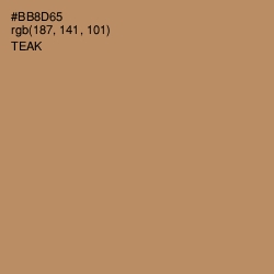 #BB8D65 - Teak Color Image