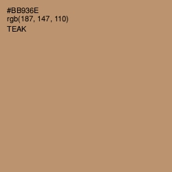 #BB936E - Teak Color Image