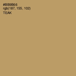 #BB9B66 - Teak Color Image