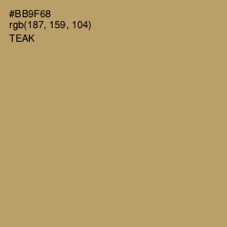 #BB9F68 - Teak Color Image