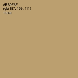 #BB9F6F - Teak Color Image