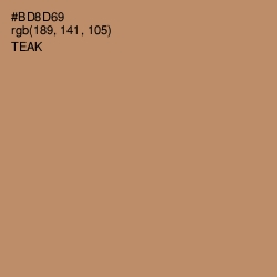 #BD8D69 - Teak Color Image