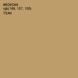 #BD9D69 - Teak Color Image