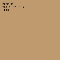 #BF9A6F - Teak Color Image