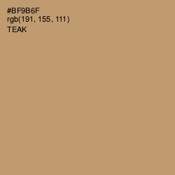 #BF9B6F - Teak Color Image