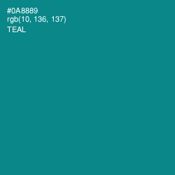 #0A8889 - Teal Color Image