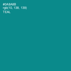 #0A8A8B - Teal Color Image