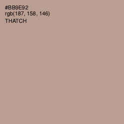 #BB9E92 - Thatch Color Image