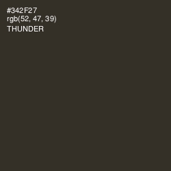 #342F27 - Thunder Color Image