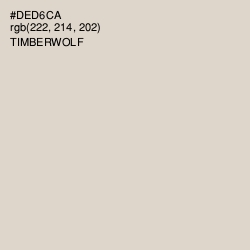 #DED6CA - Timberwolf Color Image