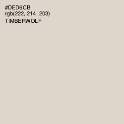 #DED6CB - Timberwolf Color Image