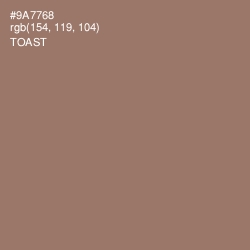 #9A7768 - Toast Color Image