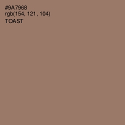 #9A7968 - Toast Color Image