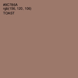 #9C786A - Toast Color Image
