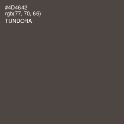 #4D4642 - Tundora Color Image