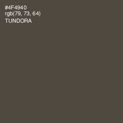 #4F4940 - Tundora Color Image