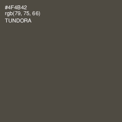 #4F4B42 - Tundora Color Image