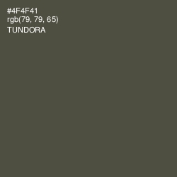 #4F4F41 - Tundora Color Image