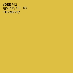#DEBF42 - Turmeric Color Image