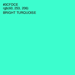 #3CFDCE - Turquoise Color Image