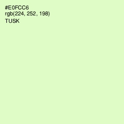 #E0FCC6 - Tusk Color Image