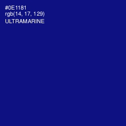 #0E1181 - Ultramarine Color Image