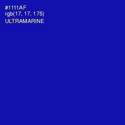 #1111AF - Ultramarine Color Image