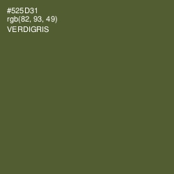 #525D31 - Verdigris Color Image