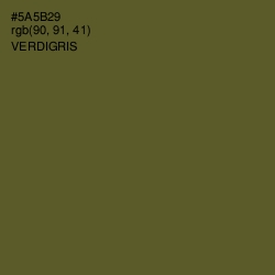 #5A5B29 - Verdigris Color Image