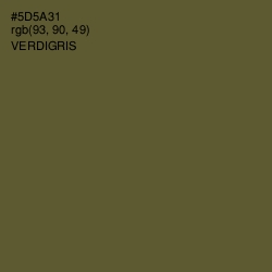 #5D5A31 - Verdigris Color Image