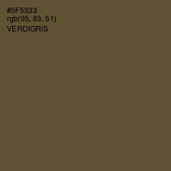 #5F5333 - Verdigris Color Image