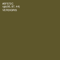 #5F572C - Verdigris Color Image