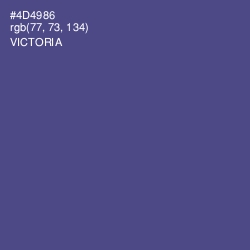 #4D4986 - Victoria Color Image