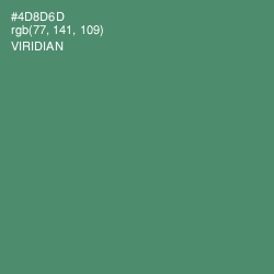 #4D8D6D - Viridian Color Image