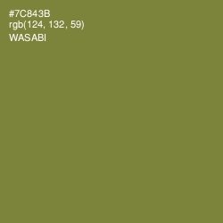#7C843B - Wasabi Color Image