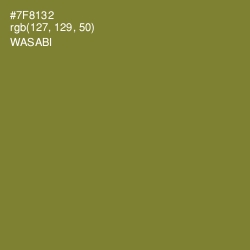 #7F8132 - Wasabi Color Image