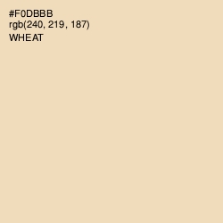 #F0DBBB - Wheat Color Image