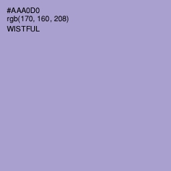 #AAA0D0 - Wistful Color Image