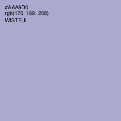 #AAA9D0 - Wistful Color Image