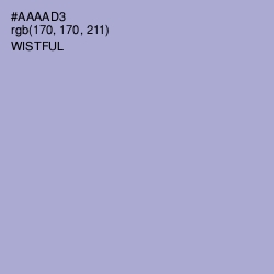 #AAAAD3 - Wistful Color Image