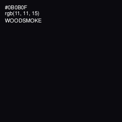 #0B0B0F - Woodsmoke Color Image