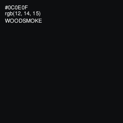 #0C0E0F - Woodsmoke Color Image
