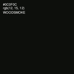 #0C0F0C - Woodsmoke Color Image