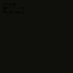 #0F0F0C - Woodsmoke Color Image